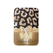 Leopard Print en Bow Badmat (Voorkant Verticaal)