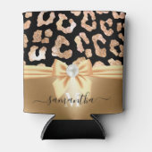 Leopard Print en Bow Blikjeskoeler (Voorkant)