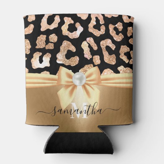 Leopard Print en Bow Blikjeskoeler (Achterkant)