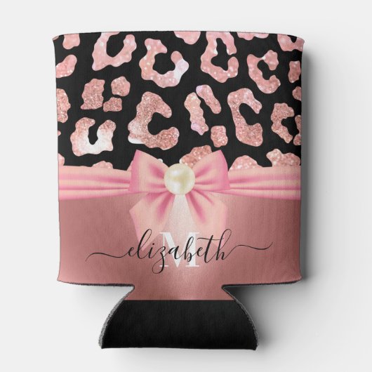 Leopard Print en Bow Blikjeskoeler (Achterkant)