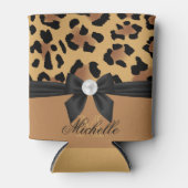 Leopard Print en Bow Blikjeskoeler (Voorkant)
