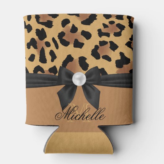 Leopard Print en Bow Blikjeskoeler (Achterkant)