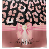 Leopard Print en Bow Douchegordijn (Voorkant)