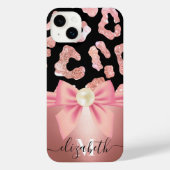 Leopard Print en Bow iPhone Hoesje (Achterkant)
