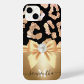 Leopard Print en Bow iPhone Hoesje (Achterkant)