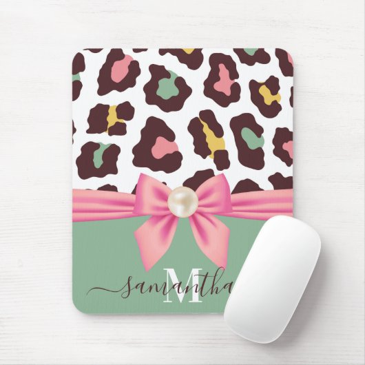 Leopard Print en Bow Muismat (Met muis)