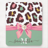 Leopard Print en Bow Muismat (Voorkant)