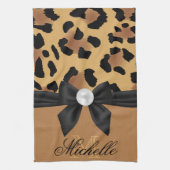 Leopard Print en Bow Theedoek (Verticaal)