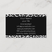 Leopard Print en Plain Black Visitekaartje (Achterkant)