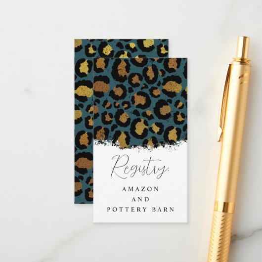 Leopard Print Enclosure Kaarten - Cheetah (Voorkant / Achterkant in situ)