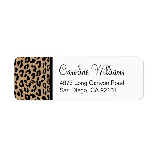 Leopard Print Etiket (Voorkant)