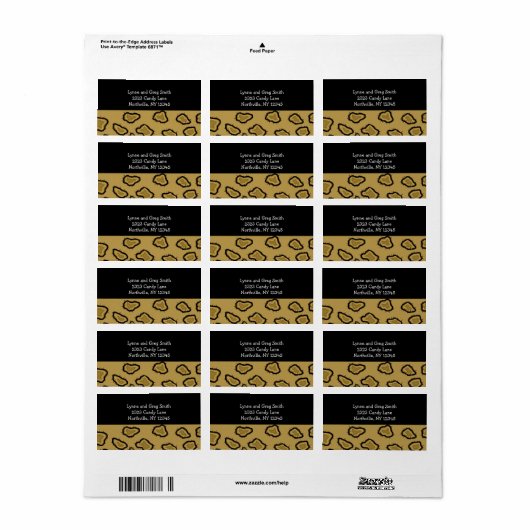 Leopard Print Etiket (Full Sheet)