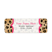 Leopard Print Fancy retour adreslabel Etiket (Voorkant)