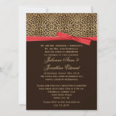 Leopard Print FAUX Red Ribbon Post Wedding Kaart (Voorkant)