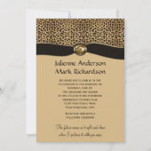 Leopard Print FAUX Ribbon Jewel Weddenschap Kaart (Voorkant)