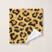 Leopard Print Faux, Wilde Style Safari Patroon Bad Handdoek (Wasdoekje)