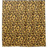 Leopard Print Faux, Wilde Style Safari Patroon Douchegordijn (Voorkant)