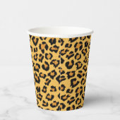 Leopard Print Faux, Wilde Style Safari Patroon Papieren Bekers (Rechts)
