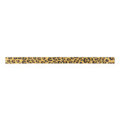 Leopard Print Faux, Wilde Style Safari Patroon Satijnen Lint (Voorkant)
