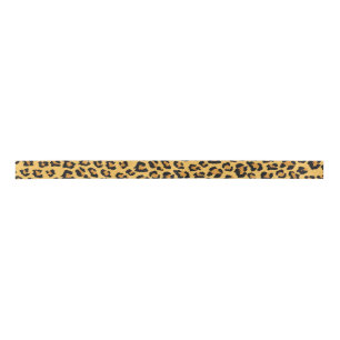 Leopard Print Faux, Wilde Style Safari Patroon Satijnen Lint