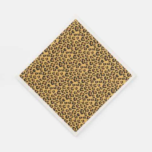 Leopard Print Faux, Wilde Style Safari Patroon Servet (Hoek)