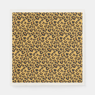 Leopard Print Faux, Wilde Style Safari Patroon Servet