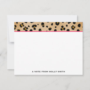 Leopard Print Flat Notecards Notitiekaartje