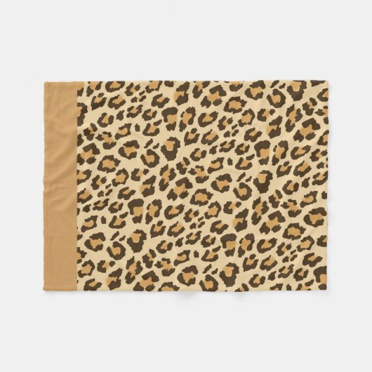 Leopard Print Fleece Blanket (Voorkant (Horizontaal))