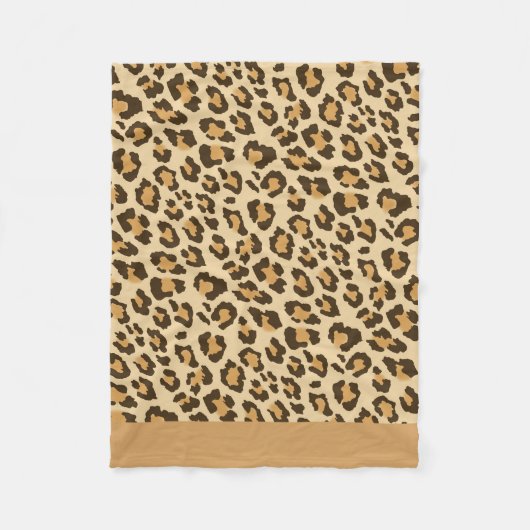 Leopard Print Fleece Blanket (Voorkant)