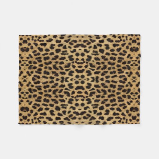 Leopard Print Fleece Blanket Deken (Voorkant (Horizontaal))