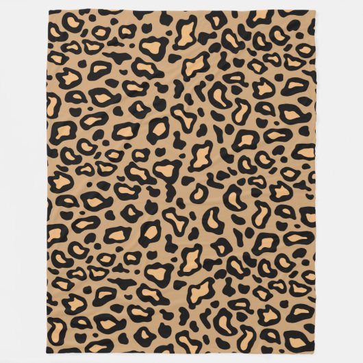 Leopard Print Fleece Blanket Deken (Voorkant)