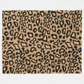 Leopard Print Fleece Blanket Deken (Voorkant (Horizontaal))