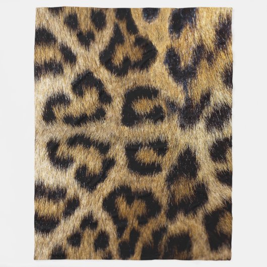 Leopard Print Fleece Blanket in 3 formaten (Voorkant)