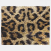 Leopard Print Fleece Blanket in 3 formaten Deken (Voorkant (Horizontaal))