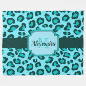 Leopard Print Fleece Deken (Voorkant (Horizontaal))