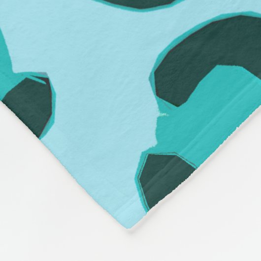 Leopard Print Fleece Deken (Hoek)