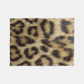 Leopard Print Fleece Deken (Voorkant (Horizontaal))