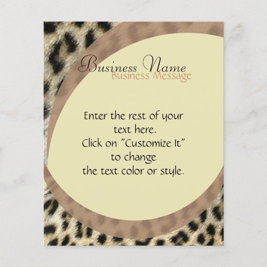 Leopard Print Flyer (Voorkant)