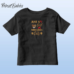 Leopard Print Font, Meisje dat van katten houdt An Kinder Shirts