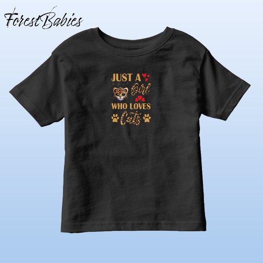 Leopard Print Font, Meisje dat van katten houdt An Kinder Shirts