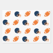 Leopard Print & Football Game Day Pattern Inpakpapier Vel (Voorkant 3)