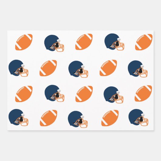 Leopard Print & Football Game Day Pattern Inpakpapier Vel (Voorkant 3)