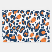 Leopard Print & Football Game Day Pattern Inpakpapier Vel (Voorkant)