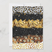 Leopard Print Forty AF Gold Glitter 40e verjaardag Kaart (Achterkant)