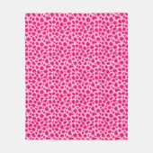 Leopard Print - Fuchsia and light roze Fleece Deken (Voorkant)