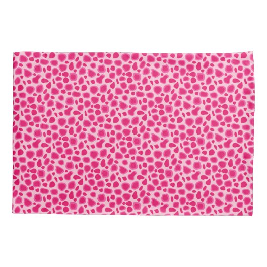 Leopard Print - Fuchsia and light roze Kussensloop (Achterkant)
