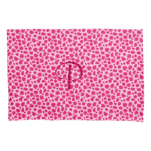 Leopard Print - Fuchsia and light roze Kussensloop (Voorkant)