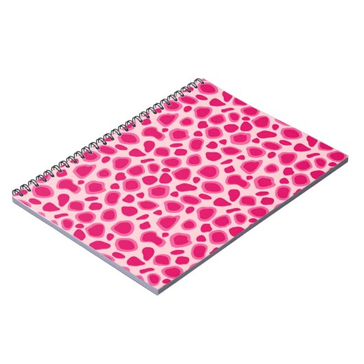 Leopard Print - Fuchsia and light roze Notitieboek (Linkerzijde)