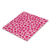 Leopard Print - Fuchsia and light roze Tegeltje (Zijkant)