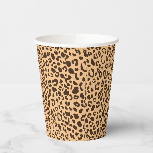 Leopard Print Fun Paper Cups Papieren Bekers (Links)